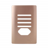 Placa 4x2 p/ 4 Interruptores + 1 Tomada - Novara Ouro Rose